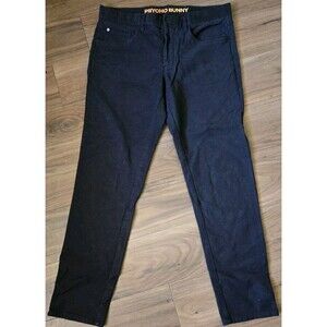 Psyco Bunny Mens Black Chino Jeans  Sz 34x31 Punk Skater Goth Dark